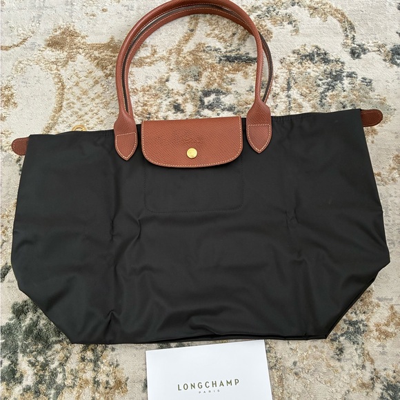 Longchamp Handbags - Longchamp Tote in Black and Brown